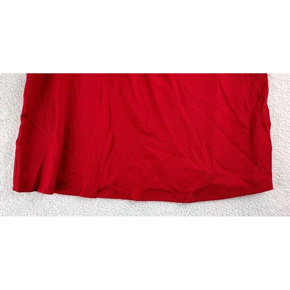 A New Day Women's Red Ribbed Racerback Tank Top Size 3X - Picture 5 of 14